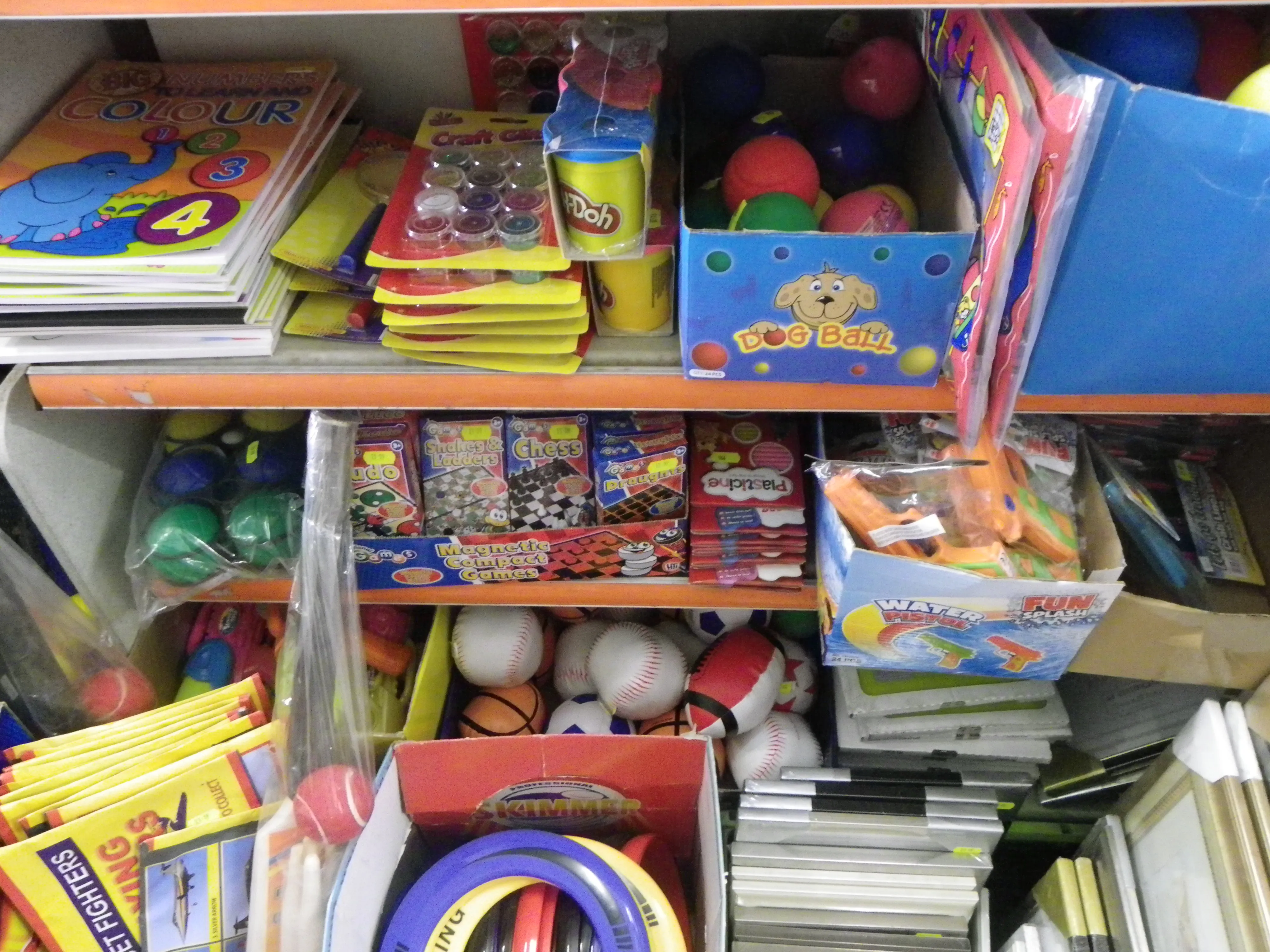Children, Beach & Outdoors shelves in the shop