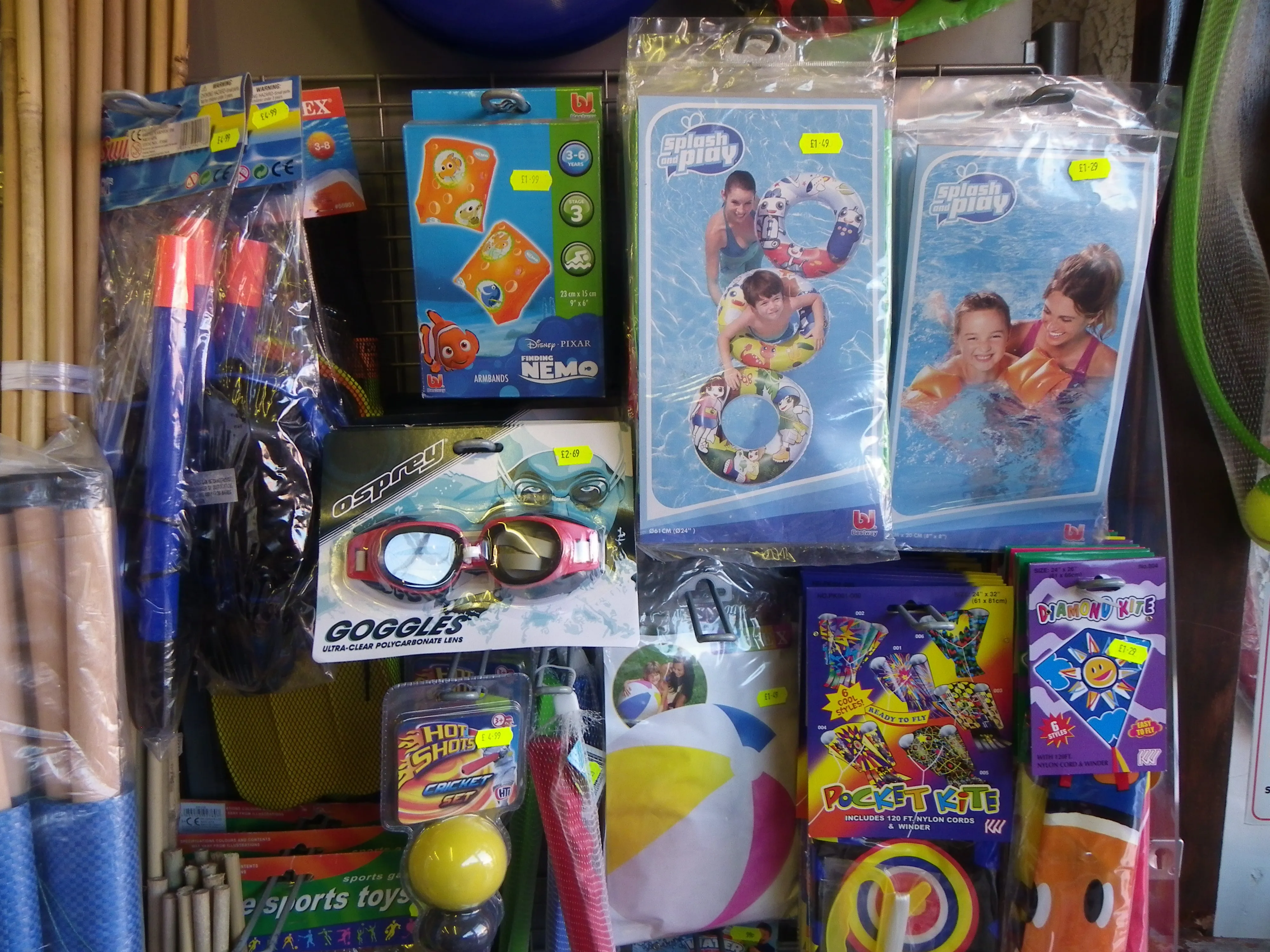 Children, Beach & Outdoors shelves in the shop