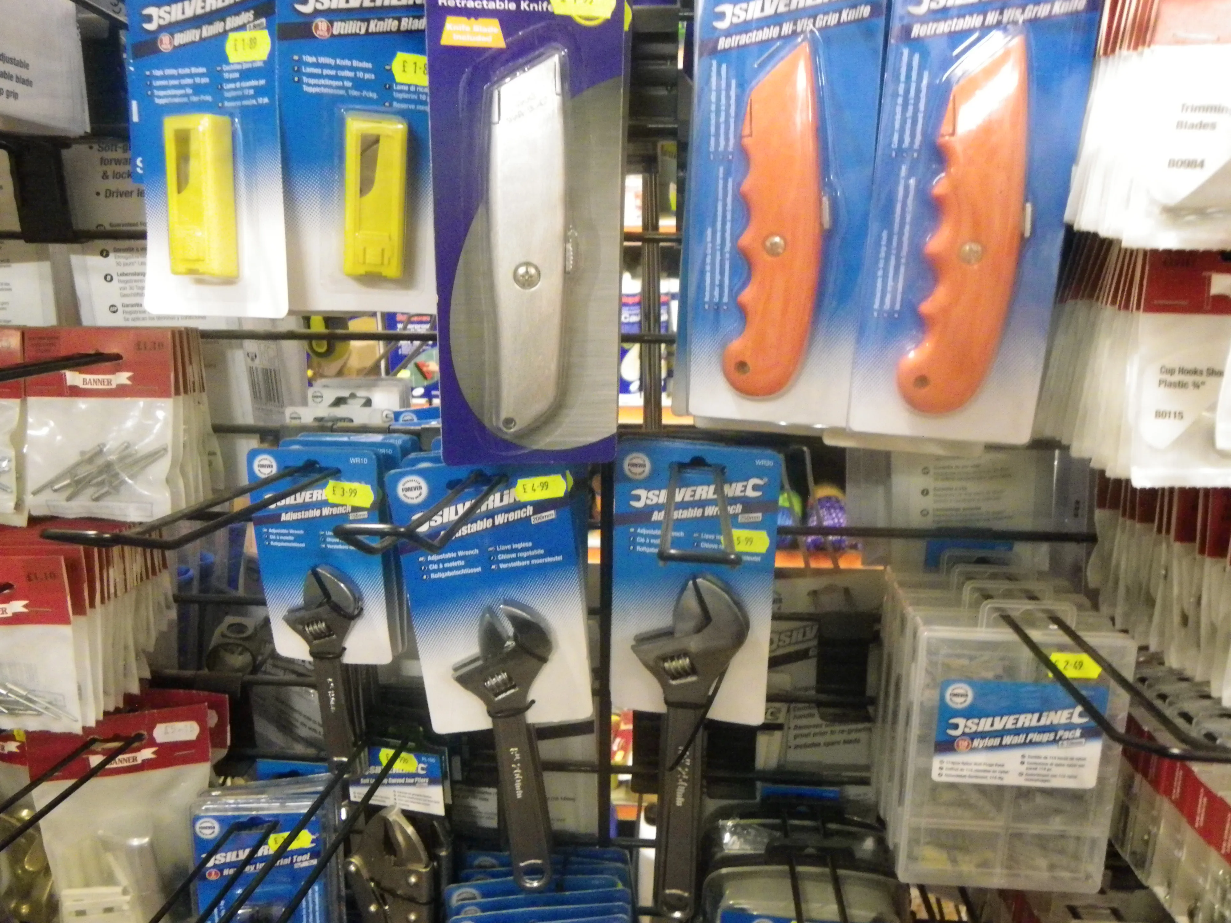DIY & Tools shelves in the shop