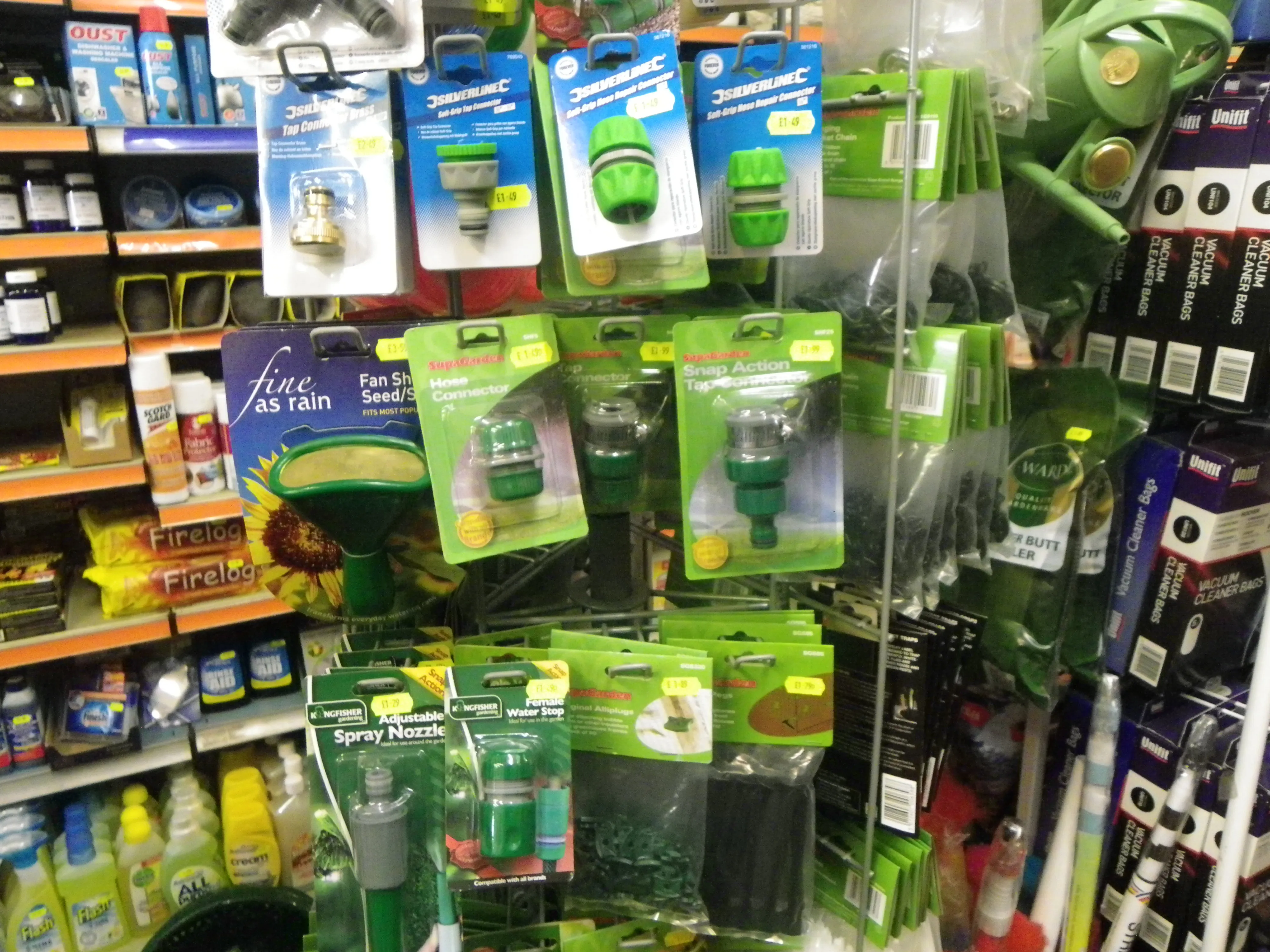 Gardening & Pest Control shelves in the shop