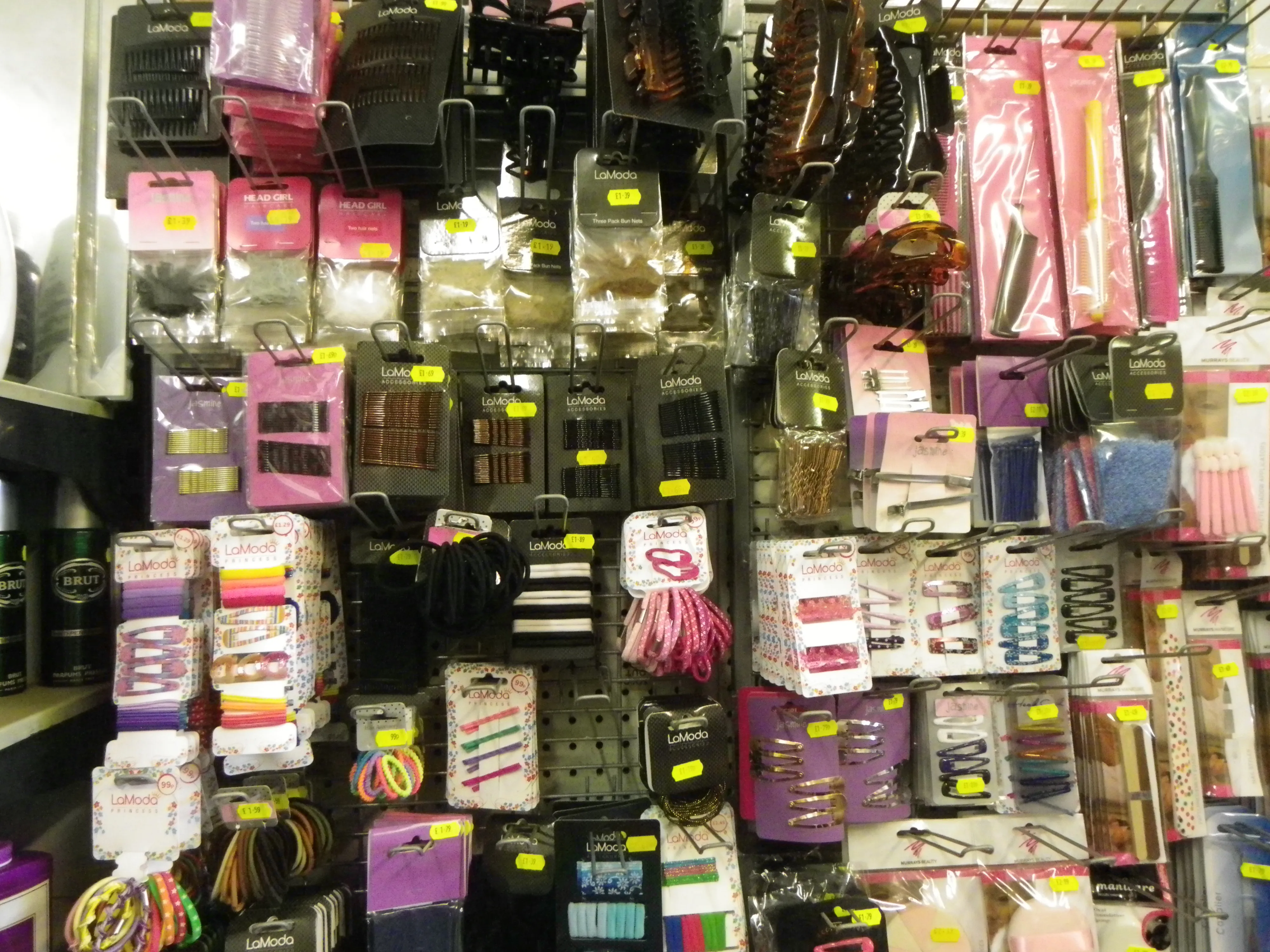 Toiletries & Personal Care shelves in the shop